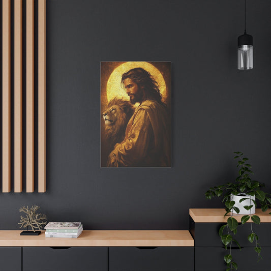 The Lion and the Lamb - Canvas